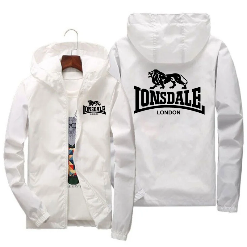 LONSDALE ملابس رياضية صيفية للرجال على طراز الهيب هوب ستريت للرجال والنساء كاجوال للركض مقاومة للأشعة فوق البنفسجية ومقاومة للمطر للطلاب