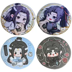 58mm Mo Dao Zu Shi Pins Brooch MDZS Anime Figure Lan Zhan Weiying Chen Qing Ling Brooch Badge Backpack Jewelry Bag Accessories