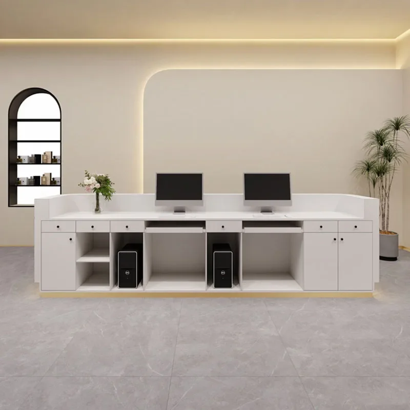

White Church Pulpit Reception Desk Lectern Restaurant Tables Pulpitos Standing Office Shop Counter Bar Register Bureau Furniture