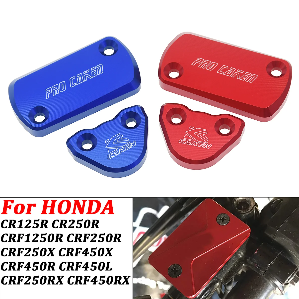 

Motorcycle CNC Front Rear Brake Fluid Reservoir Cap Cover For HONDA CR CRF 125R 150R 250R 250X 450R 450X 250RX 450RX 250F 450L R