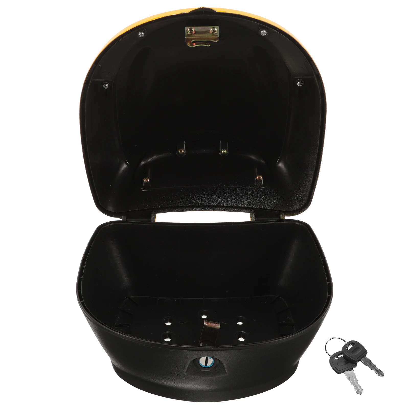 

Yellow Motorcycle Tail Box Small Bike Storage Case Plastic Scooter Trunk Rear Toolbox Universal Compartment Bright Color