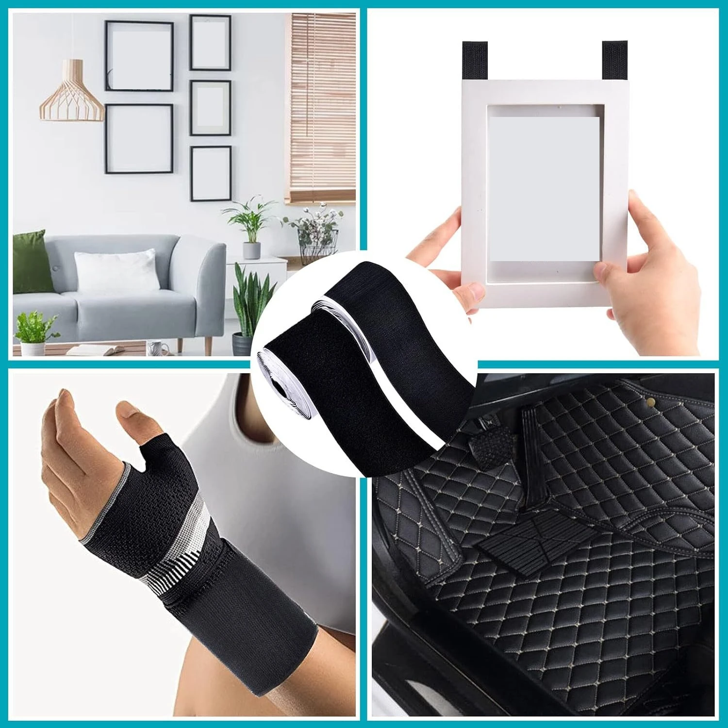 2pcs 1/2/3mX10cm Sofa Slipcover Hook and Loop Tape, Non-Slip Fastener Strips for Couch Cushion,Furniture,Picture Frames Mattress