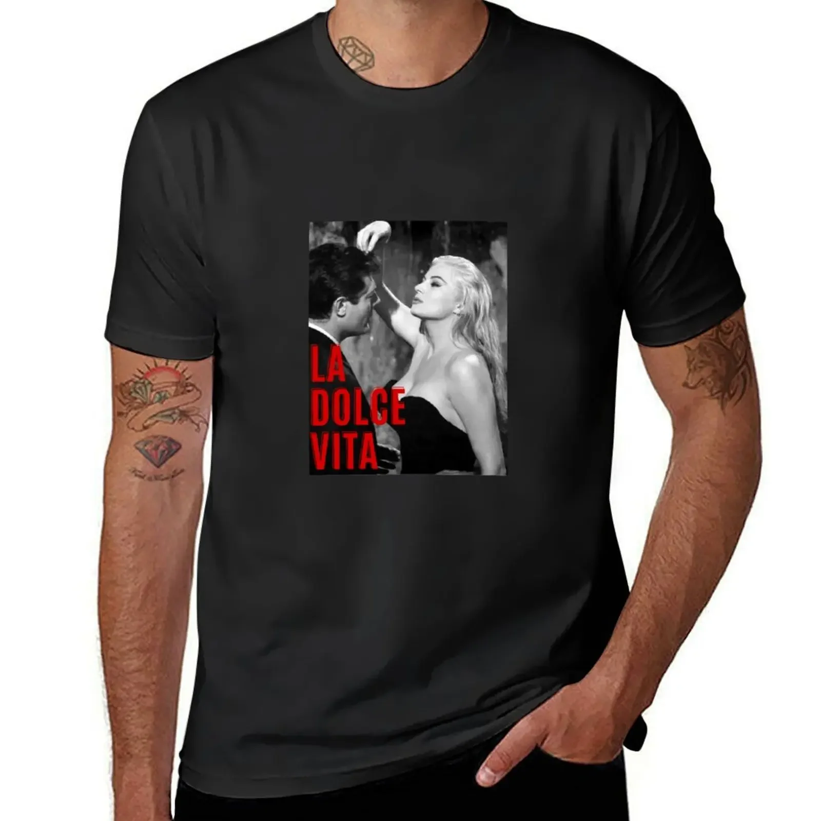 La Dolce Vita T-Shirt graphics summer tops Short sleeve tee oversized t shirts for men