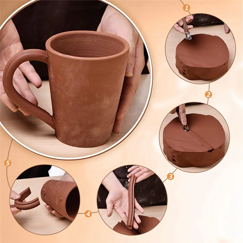 

BHBD-Sculpture Scraper Pottery Carving Tool, Pottery Handle Making Tools, Pottery Trimming Tools, Clay Tools Sculpting, 4Pcs