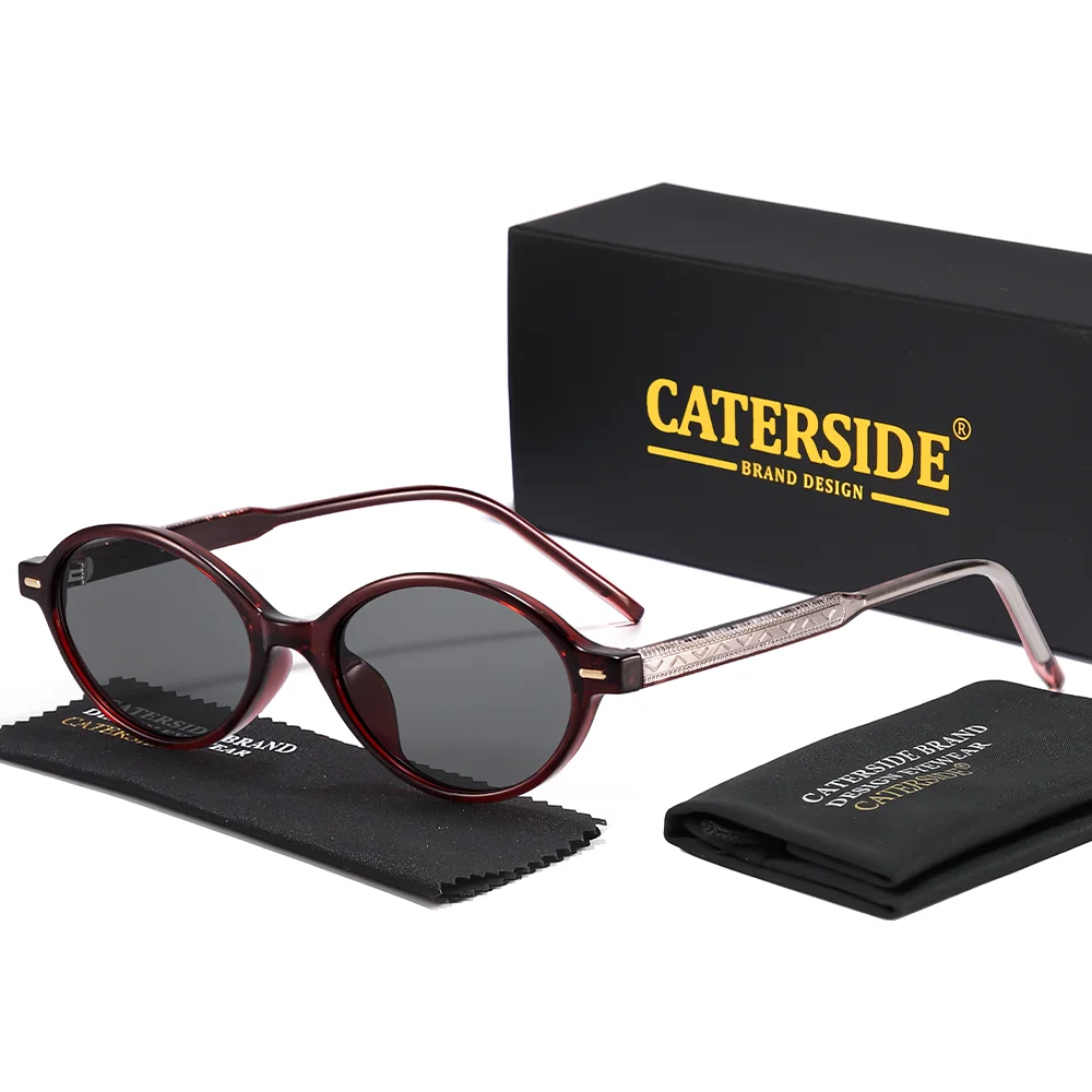 CATERSIDE Retro Mode Männer Sonnenbrille Kleine Runde Rahmen Straße Hip Hop Brillen Frauen Vielseitige Urlaub Geschenk Ätherische Gläser – Detail 13
