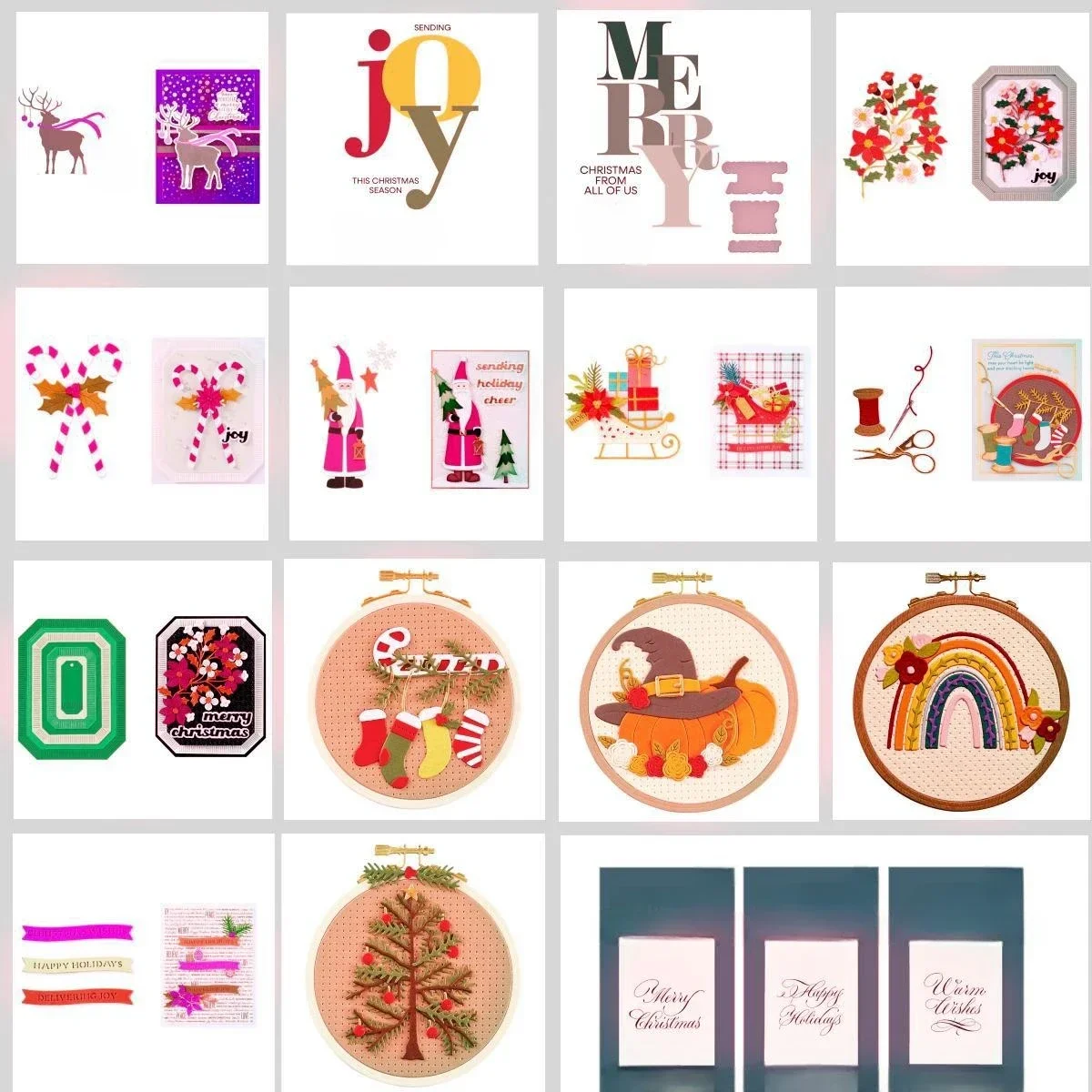 

Craft Clearance Merry Christmas Collection Die Cut Hot Foil Press Plate Stencil Set Metal Cutting Dies for DIY Making Card