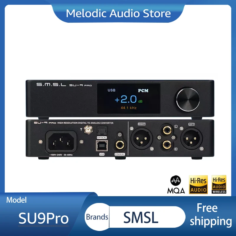 

SMSL SU9pro SU-9 Pro MQA Decoder Bluetooth 5.0 Audio DAC HIFI Pre-amplifier ES9038Pro XMOS XU316 Support MQA-CD LDAC APTX HD