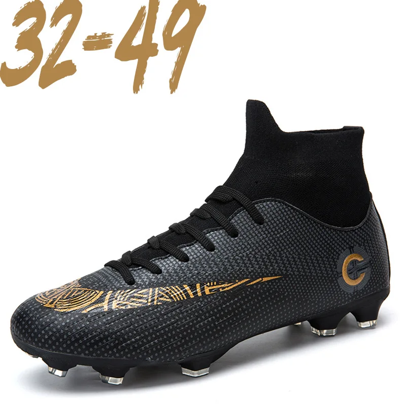 Superfly Cr7 FG Football Boots Outdoor Soccer Cleats Shoes Soft Sport Professional Shoes Breathable Comfortable Boots Plus Size