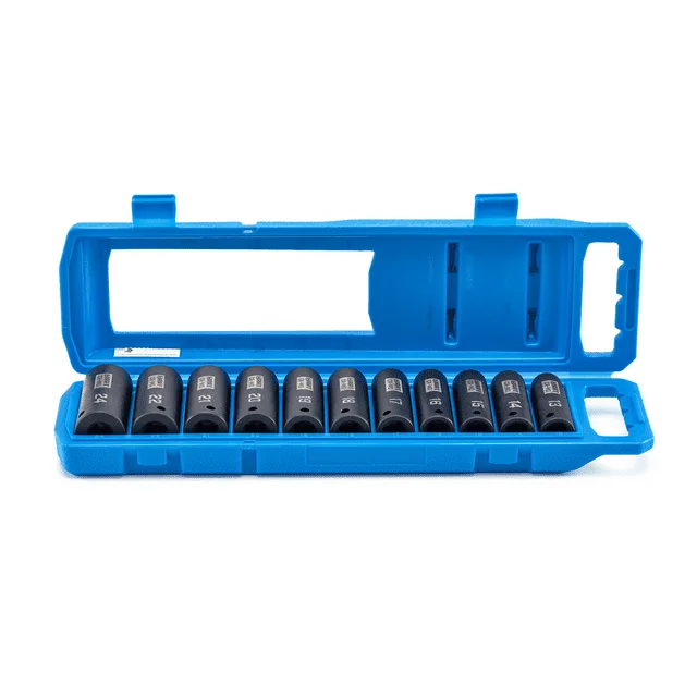 

HART 11 Piece 1/2" CR-MO Impact Rated Socket Set, Metric Sockets