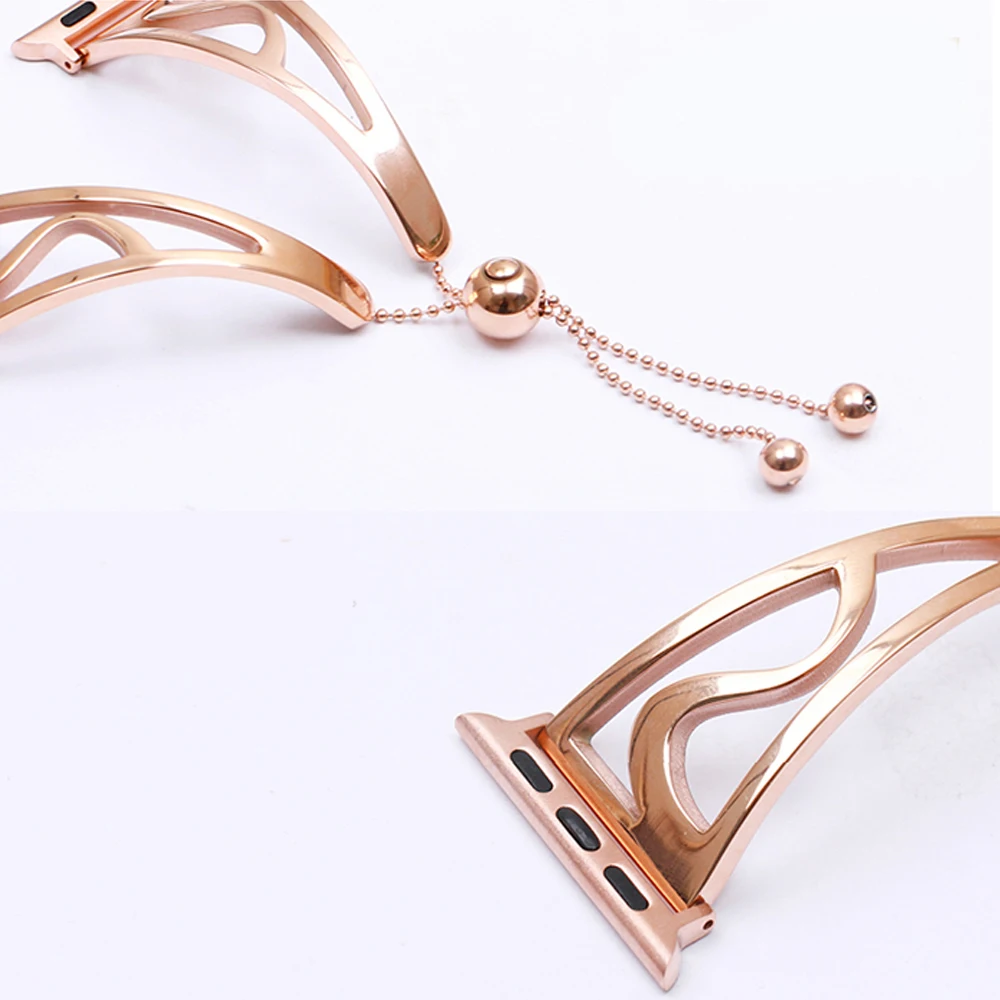 فولاذ مقاوم للصدأ للساعة ، سوار ساعة معدني ، لسوار iWatch من السلسلة 9 ، 8 ، 7 ، SE ، Ultra 2 ، 44 ، 40 ، 45 ، حزام ، 41 Apple ، 49 ، 38 أو