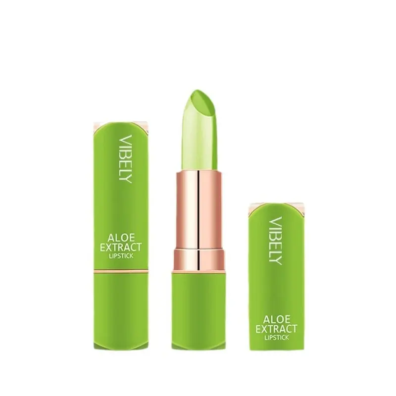 Vibely aloe vera hidratante cor quente mudando geléia batom hidratante brilho labial cuidados com os lábios bálsamo labial