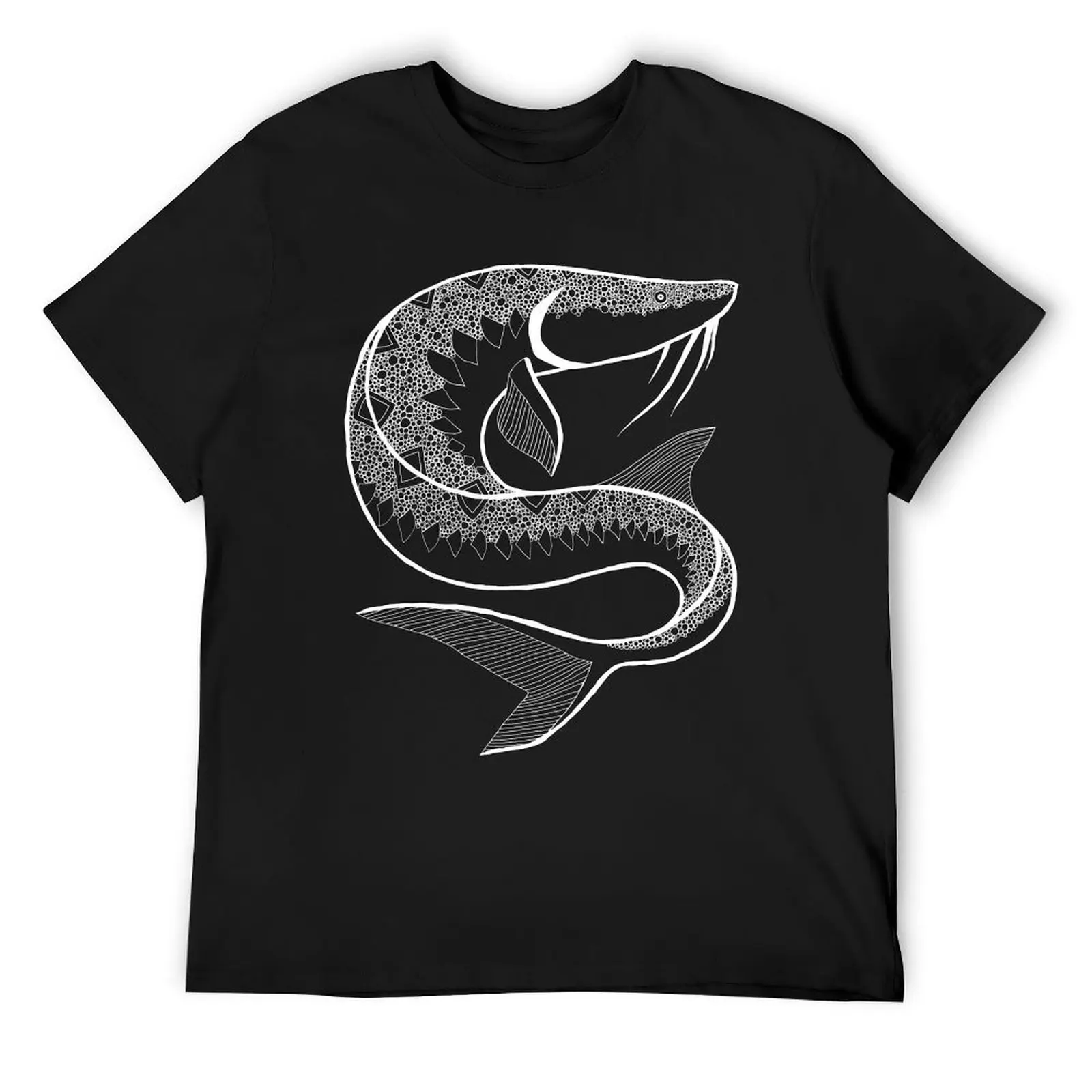 

White Sturgeon Fish T-Shirt man clothes Louboutins topping graphics mens fashion