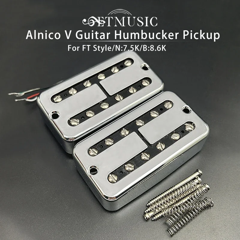 

Alnico V FT Electric Guitar Humbucker Pickup FT Style Guitar Neck-7.5K Bridge-8.6K Coil Splitting Pickups for Electric Guitar