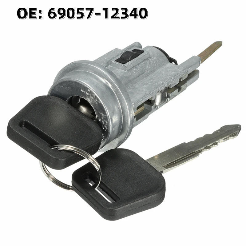 XIEAILI OEM OE: 69057-12340 cilindro de cerradura de encendido de coche barril para Toyota Corolla Geo Prizm 1998-2002 con llave de 2 uds