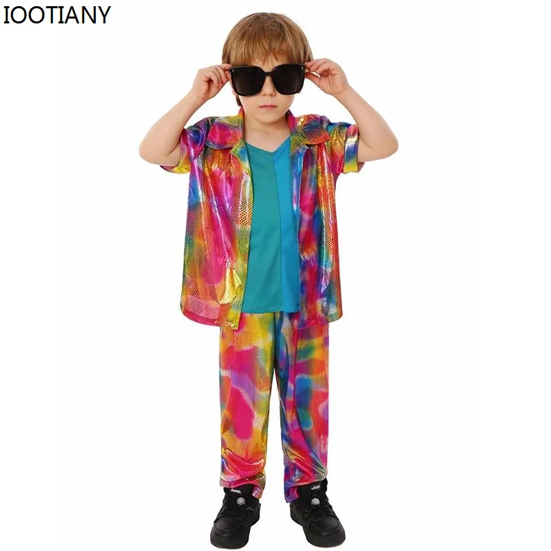 

70s 80s Disco Peace Love Dance Cosplay Costume Punk Style Hippie Halloween Outfit Campus Stage Dress Up Carnival Party Stage Set