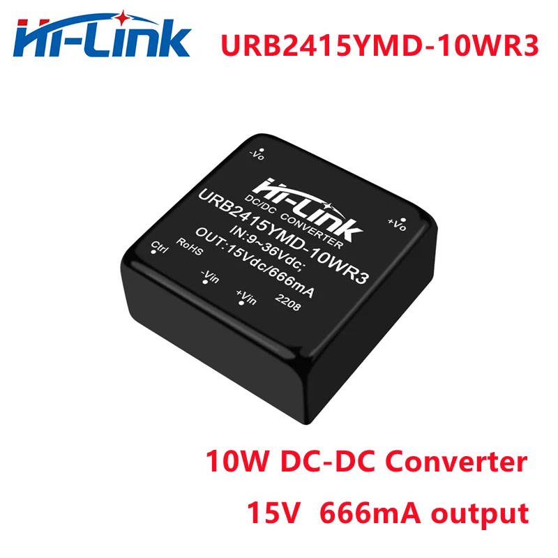 Hi-Link 10W DCDC isolated Converter Step Down 24V to 3V 5V 9V 12V 15V 24V URB2405YMD-10WR3Switch Power Supply Module