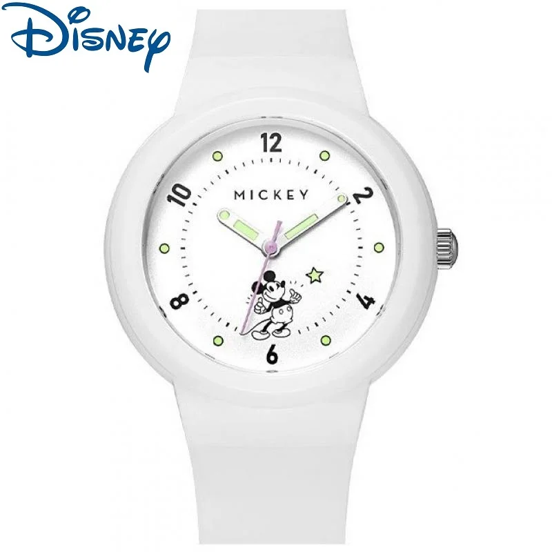 Disney For Girls Watches Mickey Mouse Japan Quartz Wristwatch Cartoon Dial Waterproof Young Lady Children Student Clock Luminous