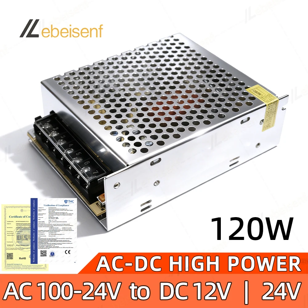 

12V 10A 24V 5A DC Power Supply for Efficient Switching PSU LED Strip Light Small Displays DIY Electronics Car Electronic Testing