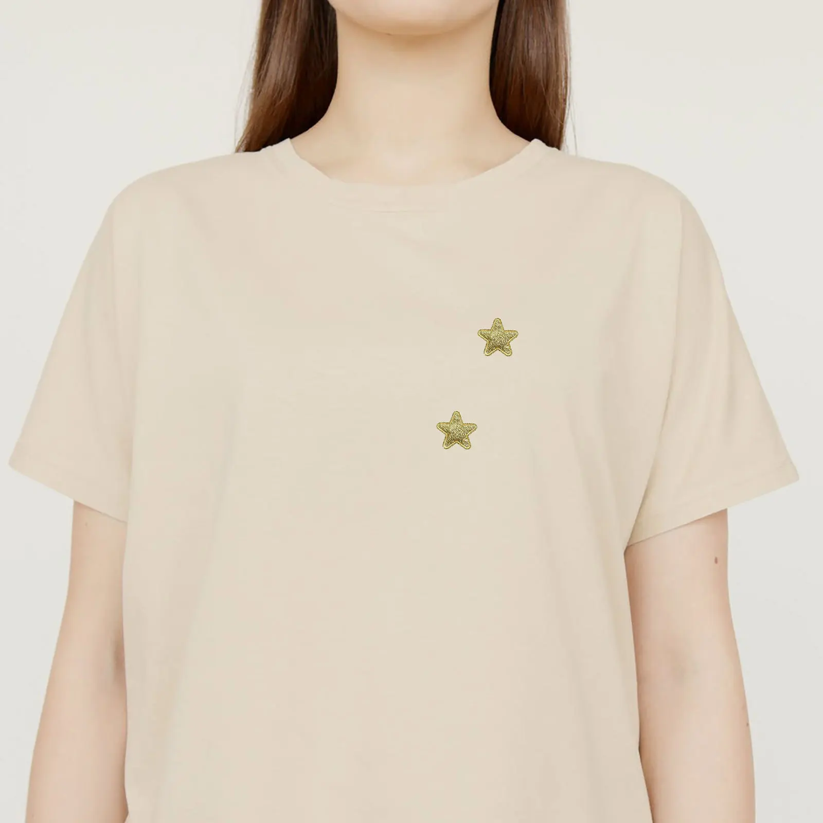 

100Pcs Star Cloth Patches Bright Colored DIY Clothing Accessories Decorative Cloth Applique for Jeans Bags Hats