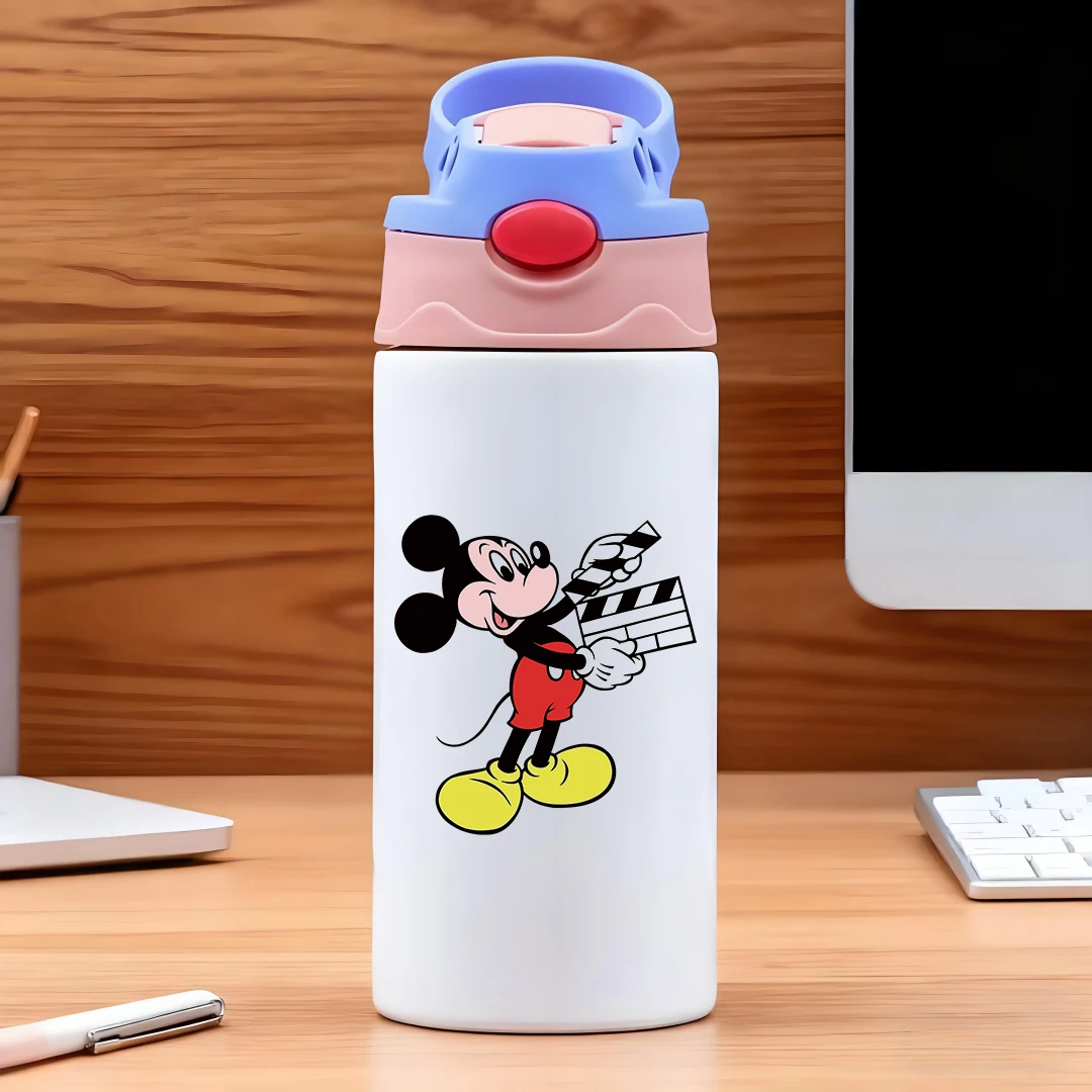 

Disney vacuum cup with classic Mickey Mouse cartoon image Clapperboard prop red shorts and yellow shoes 304 stainless s