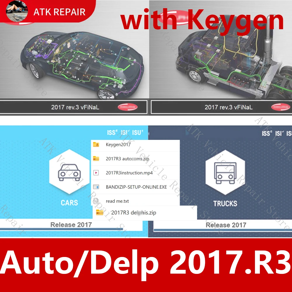 Newest Update Au-tocom 2017.R3 + Del-phis 2017.R3 with Keygen T-cs DS-150 Diagnostic software Car Truck Activator Download LINK