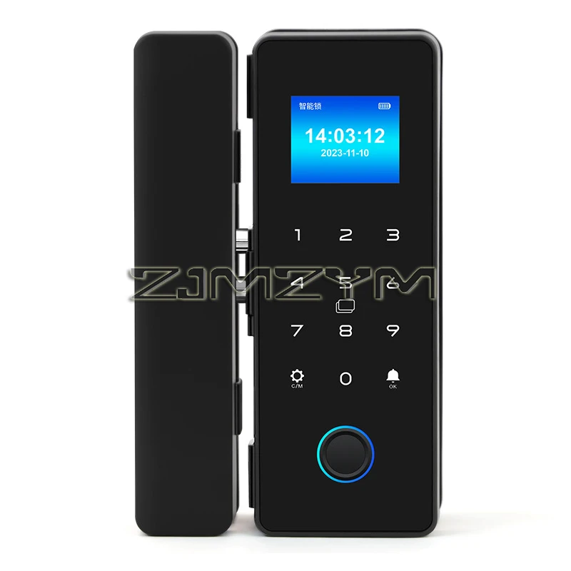 Bluetooth Smart Door Lock Fingerprint Electronic Rim Lock For Glass Door support Remote Control App Unlock
