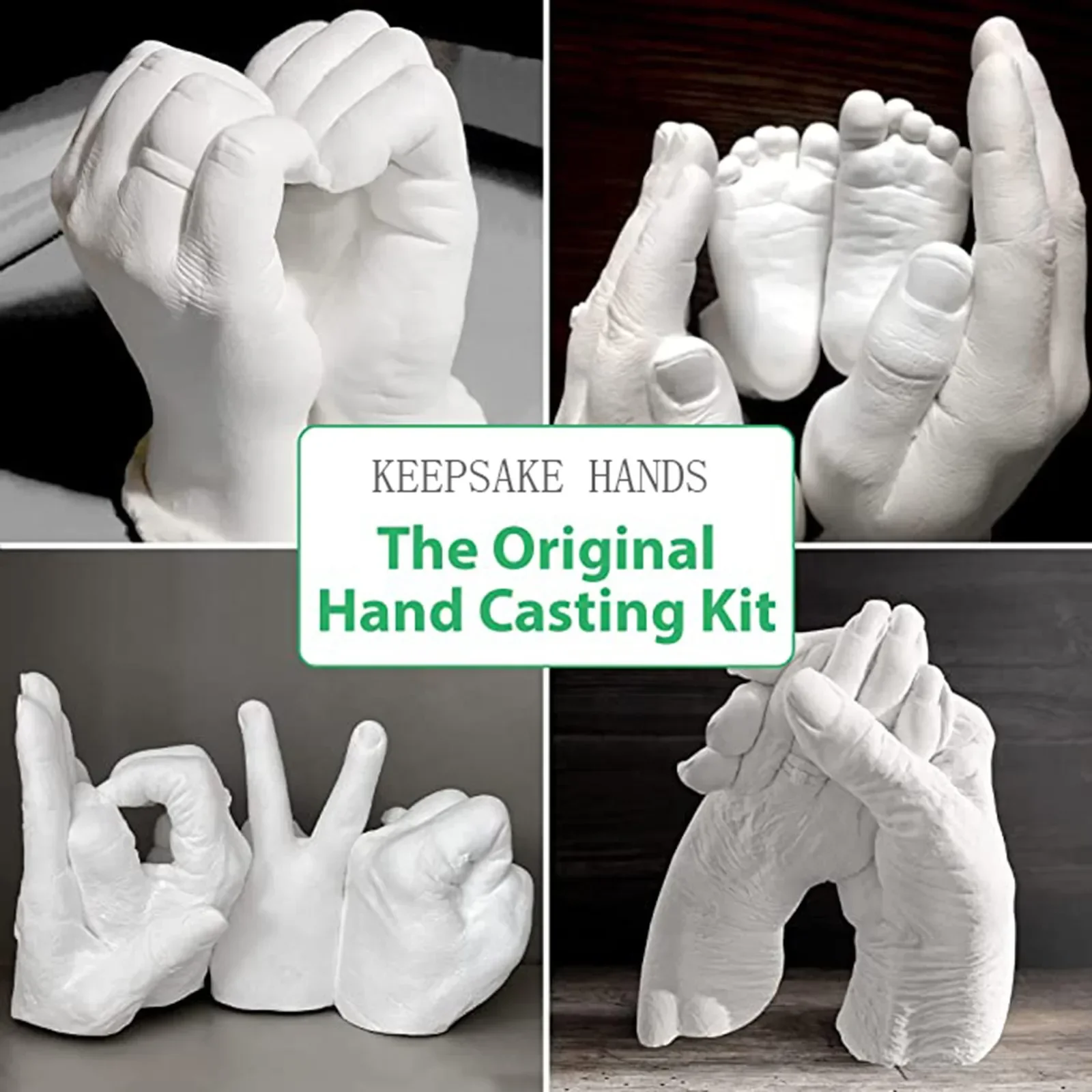 

3D Baby Hand Print Foot Casting Keepsake Kit DIY Statue Molding Baby Growth DIY Plaster Mold Souvenirs Home Decor Footprint Gift