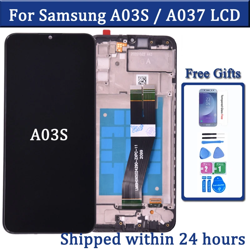 

6.5" LCD For Samsung A03s A037F A037M LCD Display with Touch Screen Digitizer For Samsung A03S Display with frame