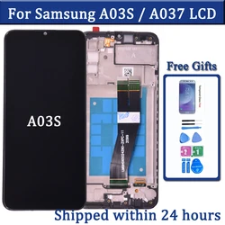 ЖК-дисплей 6,5 дюйма для Samsung A03s A037F A037M, ЖК-дисплей с сенсорным экраном и дигитайзером для Samsung A03S, дисплей с рамкой