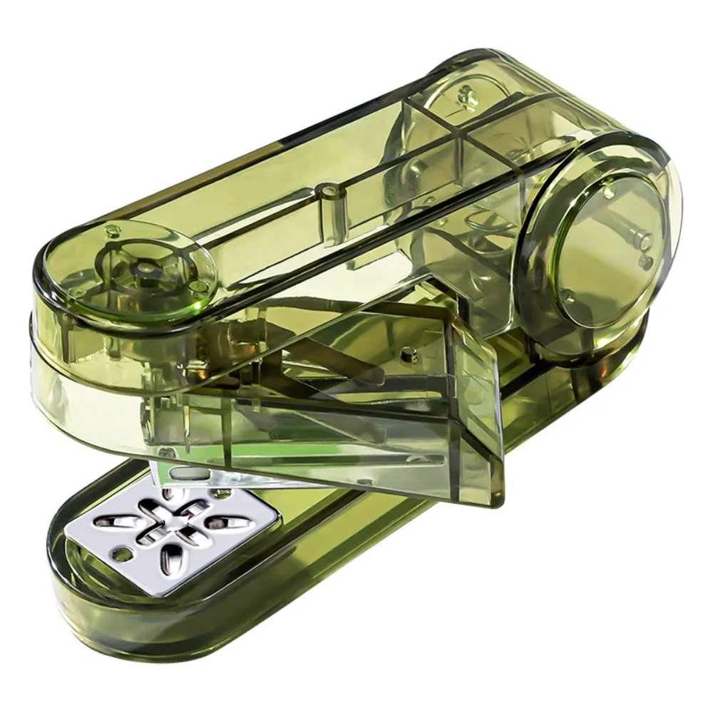 Manual 360° Rotatable Stapler Bookbinding Tool Plastic Transparent Stapler Portable Creative Book Binding Machines