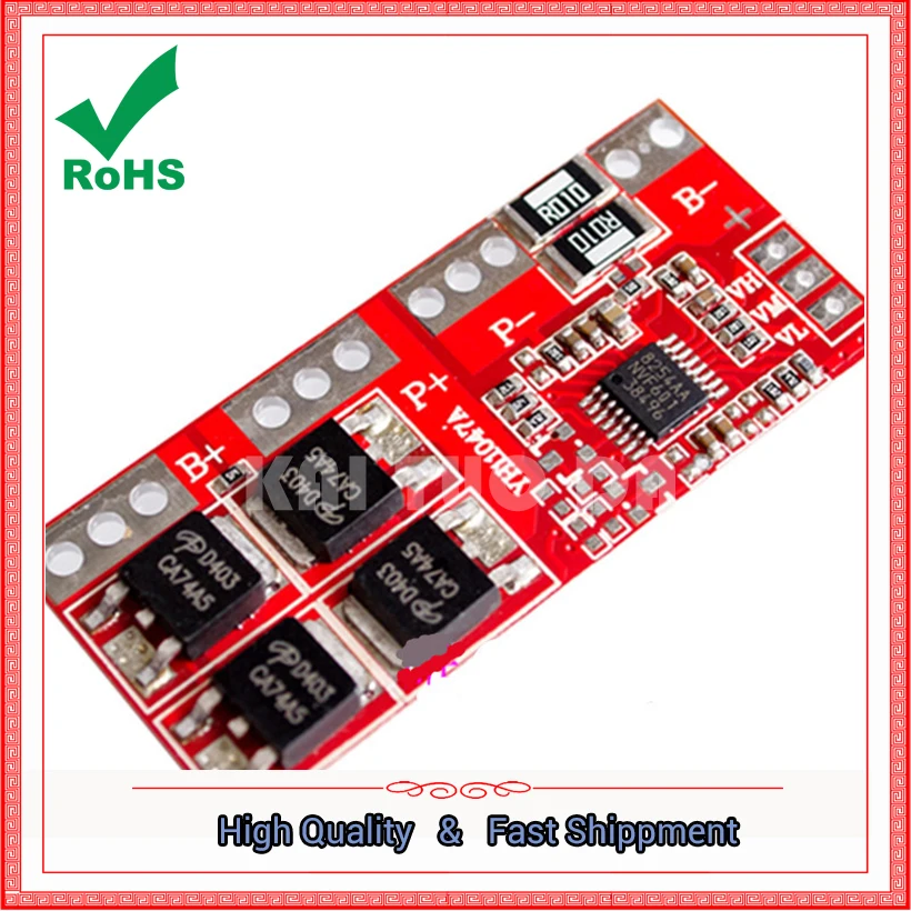 3 String Lithium Battery Protection Board Without Activation Automatic Recovery Of Three Strings 10.8V 12.6V 30A High Current