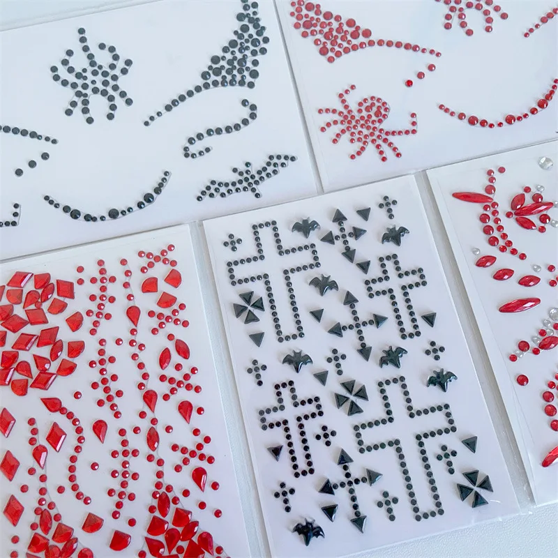

Christmas Photo Eye Stickers Fairy Tear Water Drop Diamond for Fairy Makeup Shiny Face Decoration Self Adhesive Gems
