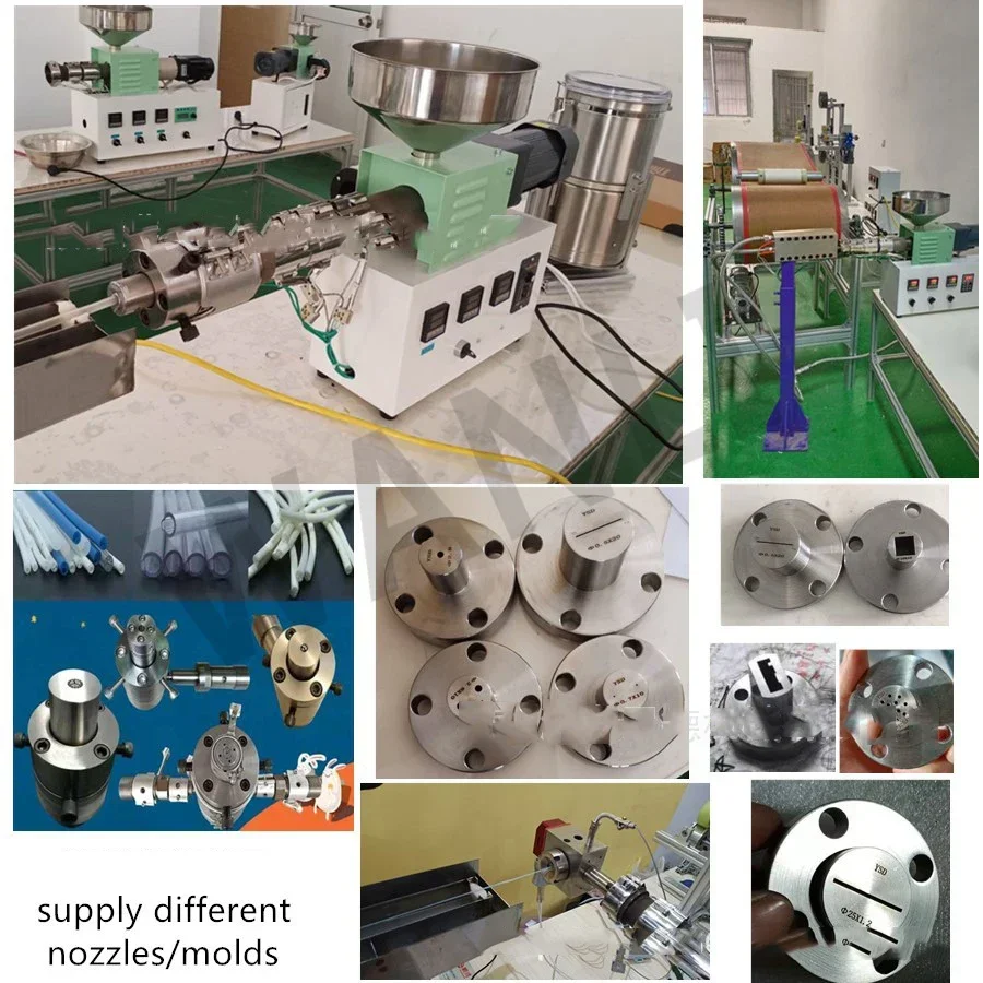110V/220V SJ15 Single Screw Extruder Desktop Plastic Injection Molding Machine Polymer Material PP ABS Extrusion Small Extruder