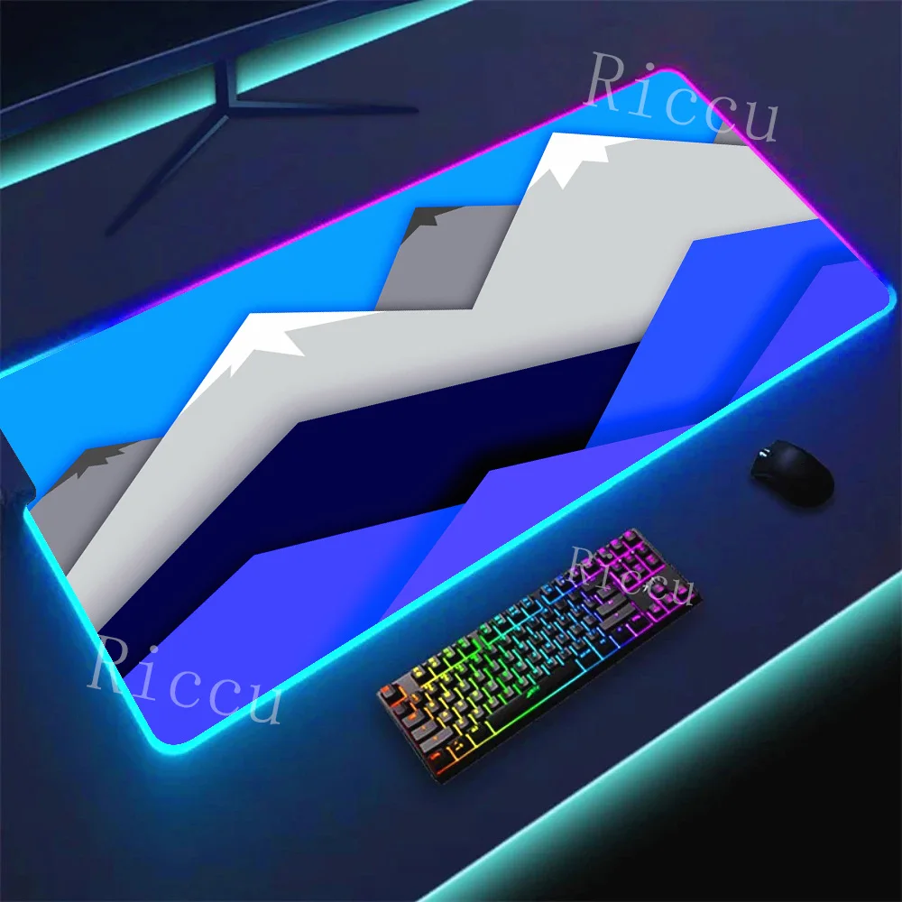 Podkładka pod mysz do gier RGB Mountain silhouette PC Mause pad Desk Mat Keyboard Pads Large Carpet Computer Table Mats XXL E-Sports