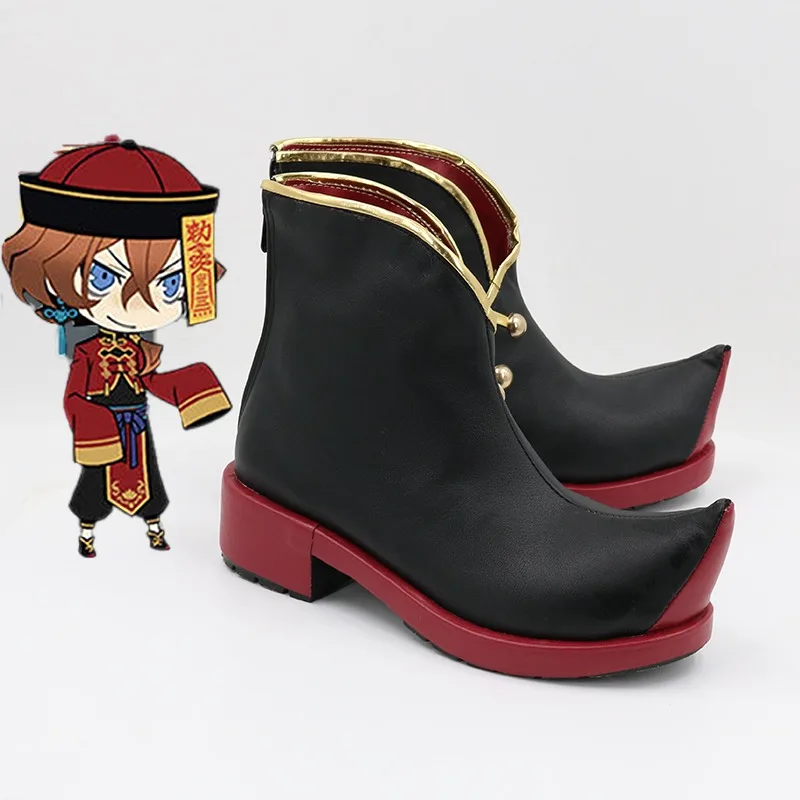 Nakahara Chuuya Cosplay Shoes Anime Bungo Stray Dogs Cosplay Prop Accessories Halloween Carnival Red Boots Custom Made