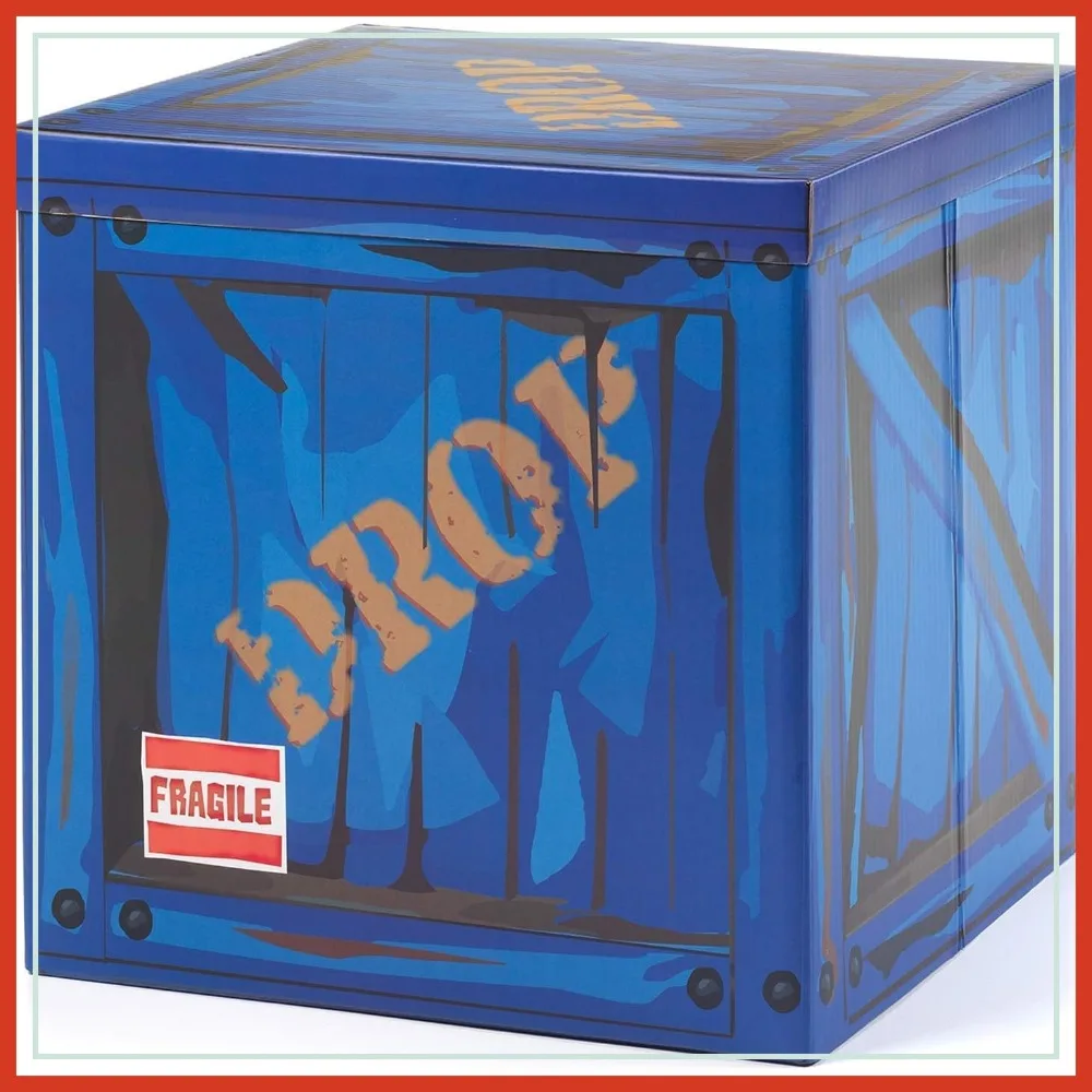 

Large 14x14x14 Cardboard Loot Drop Box for Party Decor & Storage, Easy Assembly