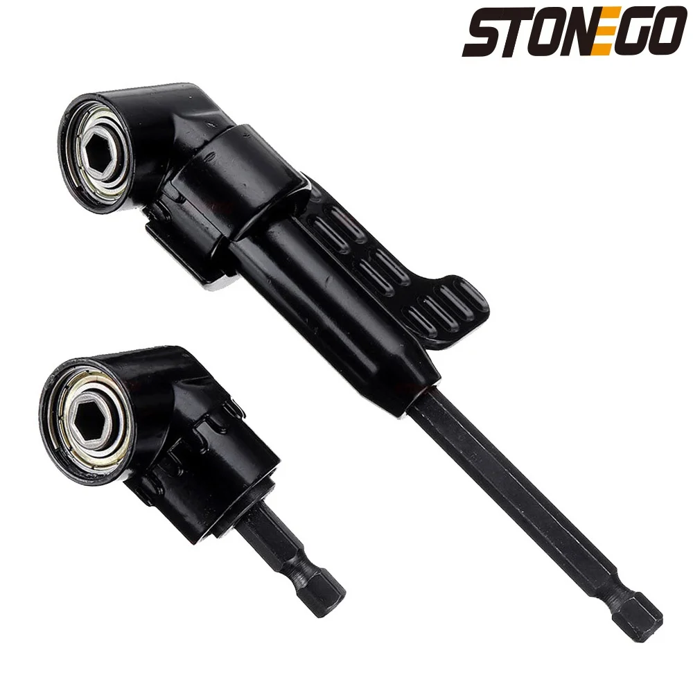 STONEGO 1PC/2PCS 105 Degree Angle Extension Screw Driver Socket Holder Adapter for Screwdriver Bit