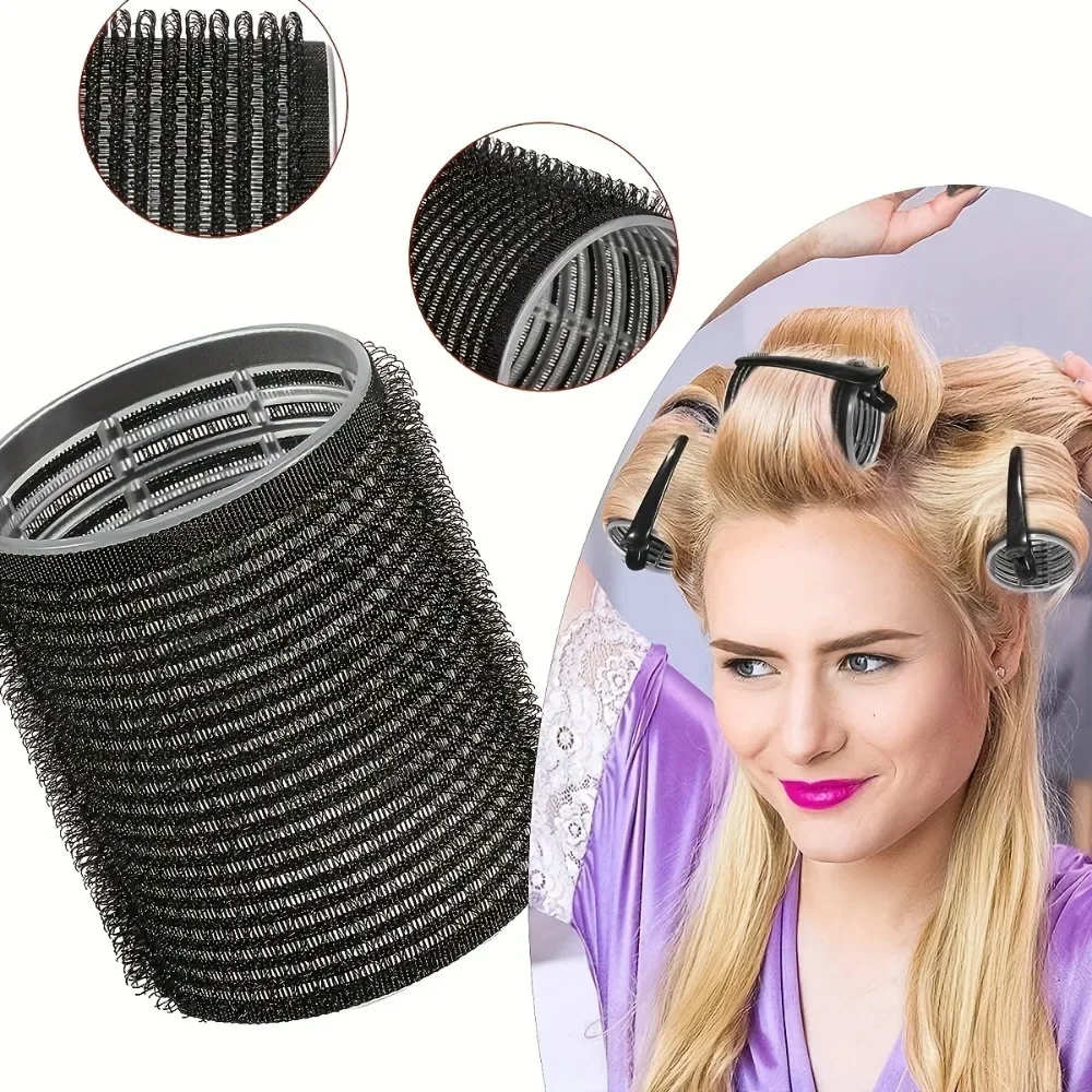 DIY Easy-to-Use Heatless Hair Styling Kit: 18Pcs Self-Grip Hair Rollers, 12Pcs Clips (Total 30PCS) - Hair Care Beauty Tools