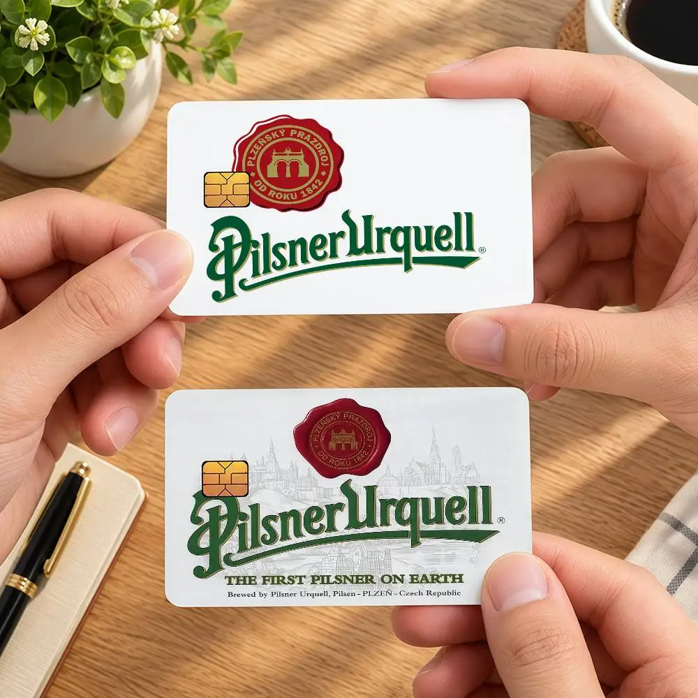 P-Pilsner U-Urquell Beer Ideal Gift Wrapping Option Credit Card Cover Stickers Original Design Card Stickers
