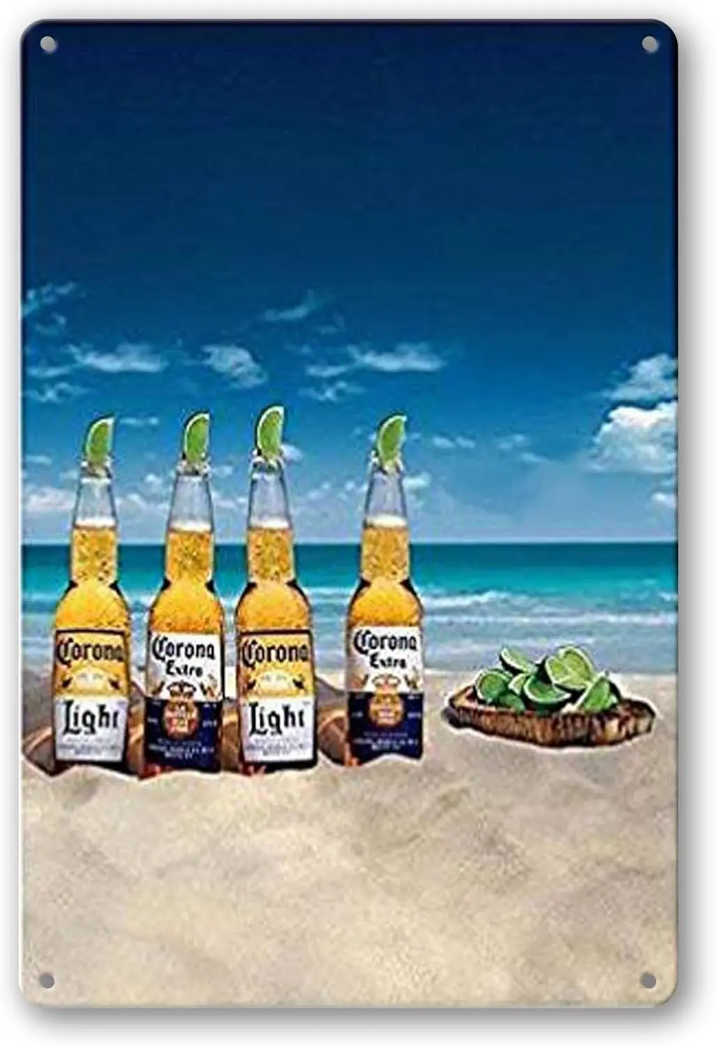 Tin Sign Metal Poster Plate  of Corona Beer: Sandbar Decor Sign