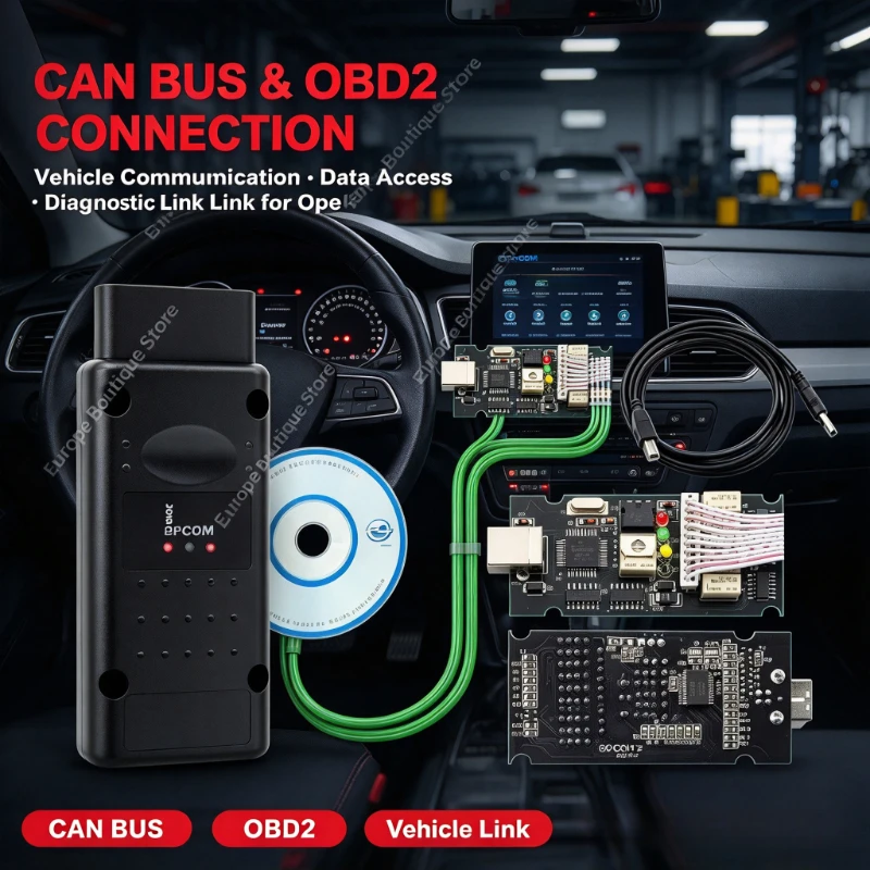 2026 NEW V1.99 OPCOM V5 Diagnostic Cable For Opel 2021 OP COM 1.70 Firmware Flash Update PIC18F458 CAN BUS OBD2