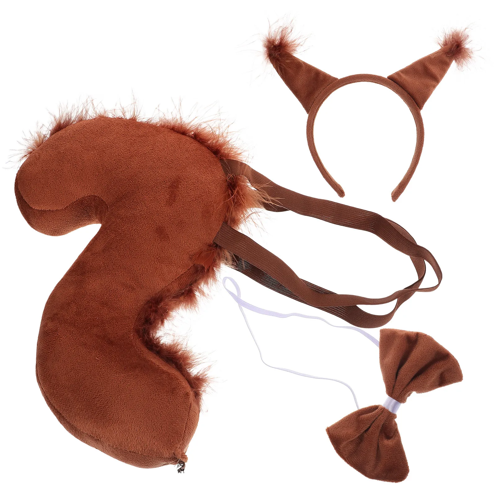 

1Set Squirrel Ear Headband with Tail Cosplay Animal Costume Kit for Women Girls Kids Party Festival Christmas Masquerade