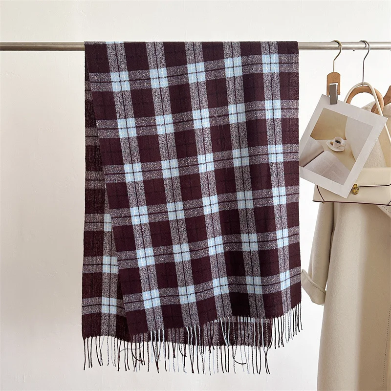 2024 חורף חדש cashmere מצעיף עבה צעיף עבה צעיף נשים fashmina tassel צעיף פשתן צעיפים