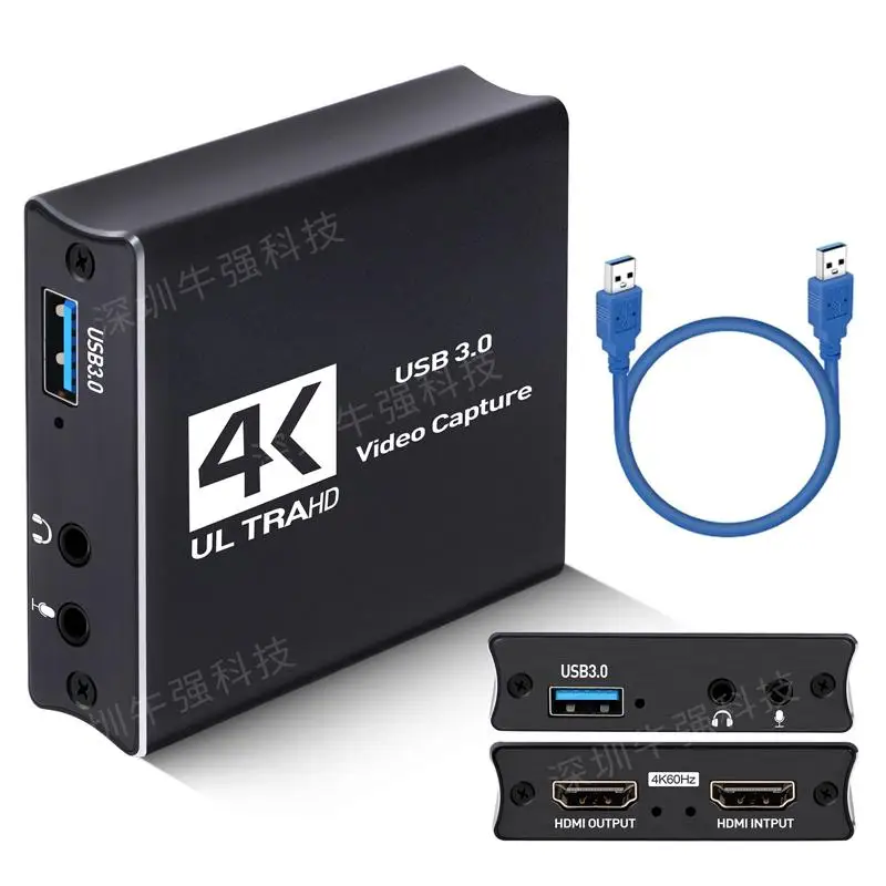 

4K HDMI To USB 3.0 Video Capture Card 1080P High Definition Video Recorder Game Real-time Streaming Live Stream Collector