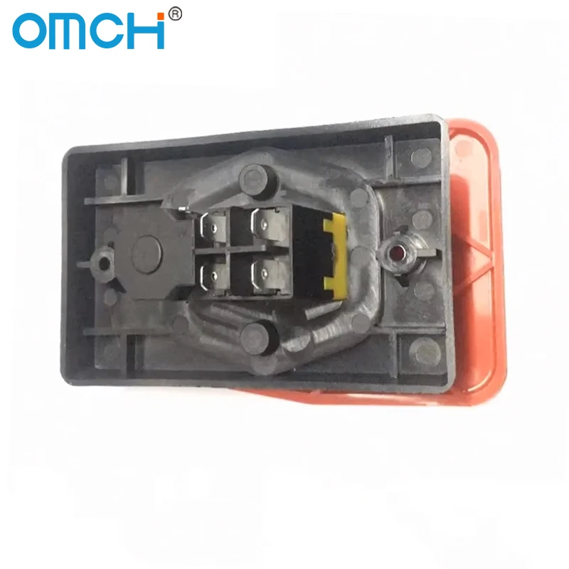 OMCH Off-On Red Cover Emergency Stop Push Button Switch 16A Power-Off/Undervoltage Protection Electromagnetic Start Switch