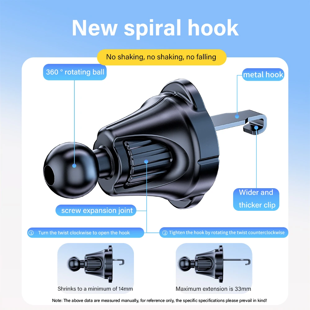 Universal Gravity Auto Phone Holder Car Air Vent Clip Mount Mobile Phone Holder CellPhone Stand Support For iPhone For Samsung