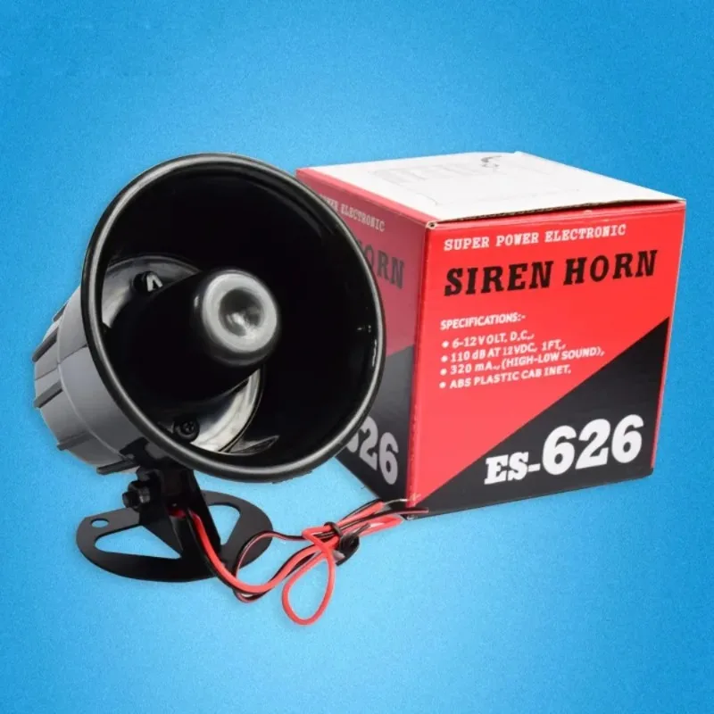 DC12V 626 Wired Security Alarm Siren Speaker Simple Install Reliable Anti-Theft Speaker for Residential Commercial Security