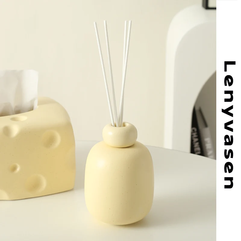 European Style Ceramic Diffuser Bottle Indoor Perfume Diffusion Bottle Indoor Ceramic Diffuser Bottle Countertop Ornament Decor - Detail 1