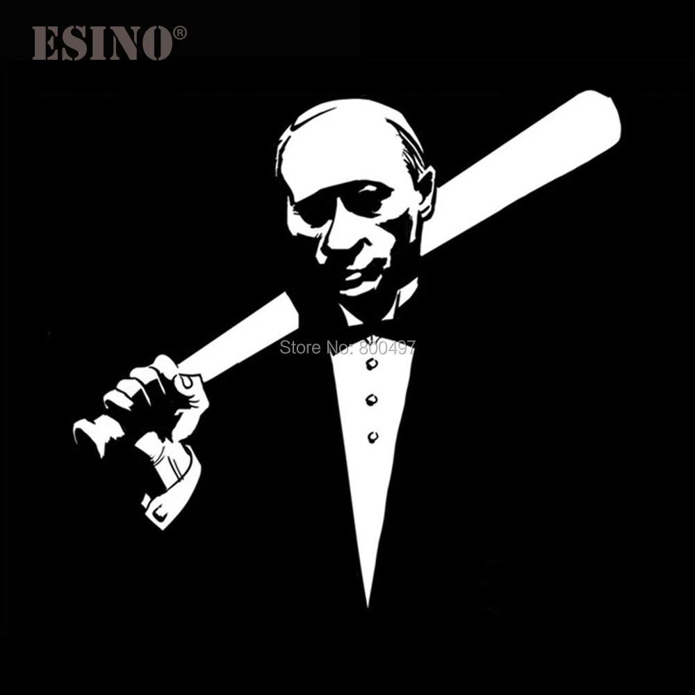 Funny Car Styling Reflective Auto Decal Cartoon Car Sticker Vladimir Vladimirovich Putin Pattern Vinyl on Car Bumper Body