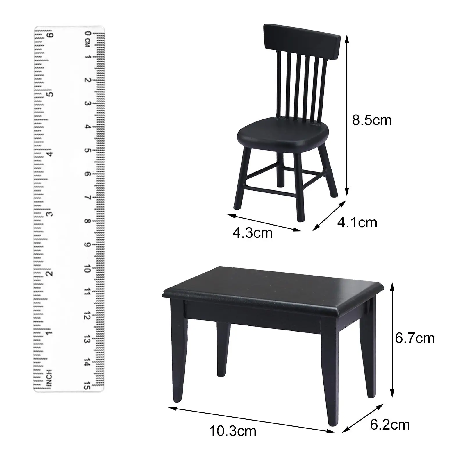 シミュレーションドールハウスミニチュアテーブル椅子手作りドールハウス家具セットインテリアモデルごっこ遊び家具おもちゃ